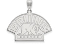 14k White Gold Nhl Logoart Boston Bruins Large Pendant