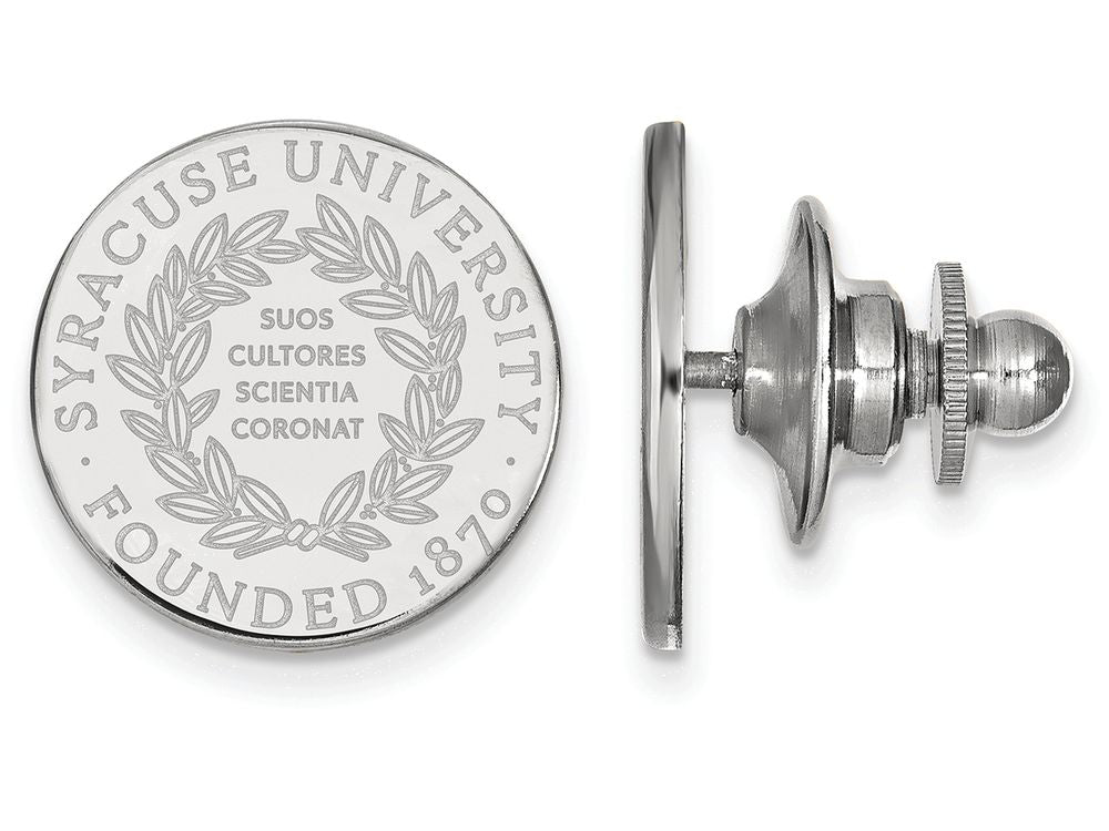 14k White Gold Logoart Syracuse University Crest Lapel Pin