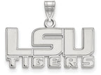 14k White Gold Logoart Louisiana State University Small Pendant