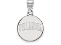 14k White Gold Logoart Villanova University Medium Disc Pendant