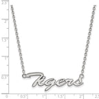 Logoart 14k White Gold Clemson University Extra Small Pendant