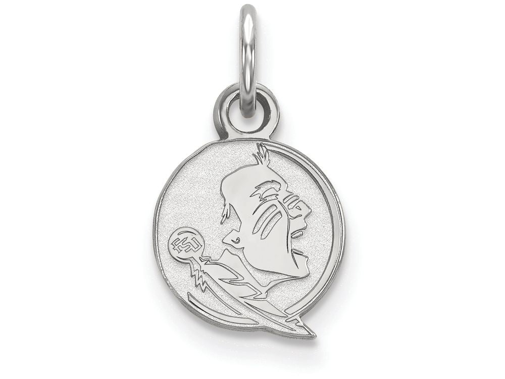 14k White Gold Logoart Florida State University Extra Small Pendant