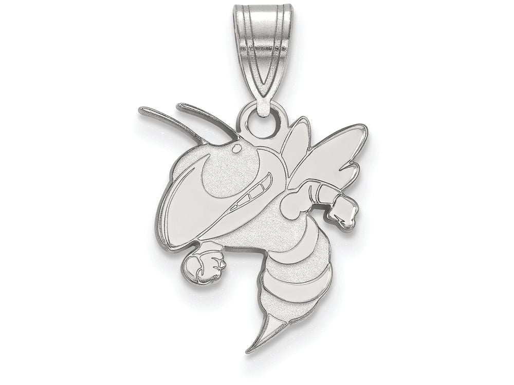 14k White Gold Logoart Georgia Institute Of Technology Medium Pendant