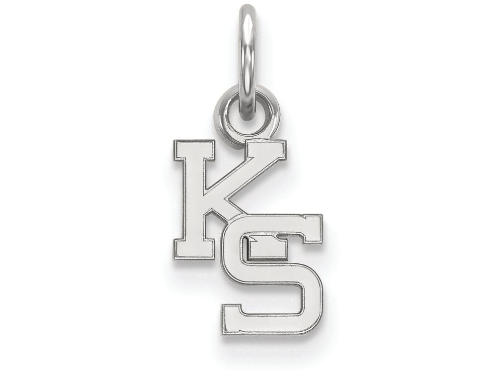 14k White Gold Logoart Kansas State University Extra Small Pendant