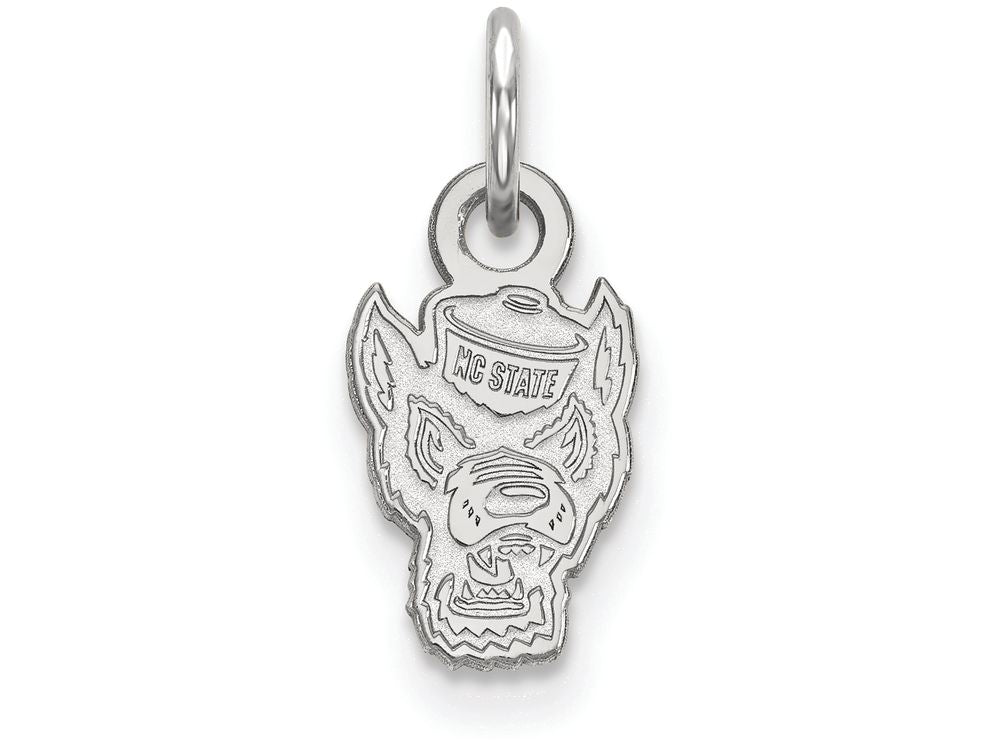 14k White Gold Logoart North Carolina State University Extra Small Pendant