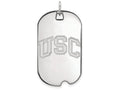 Logoart 14k White Gold University Of Southern California Large Dog Tag Pendant Necklace