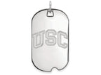 Logoart 14k White Gold University Of Southern California Large Dog Tag Pendant Necklace
