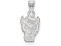 14k White Gold Logoart North Carolina State University Small Pendant