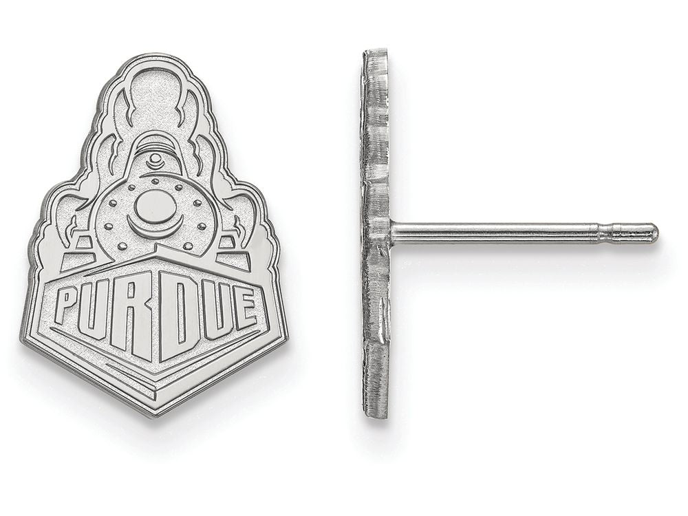 14k White Gold Logoart Purdue Small Post Earrings