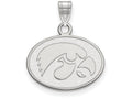 14k White Gold Logoart University Of Iowa Small Pendant