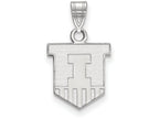 14k White Gold Logoart University Of Illinois Small Pendant