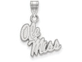 14k White Gold Logoart University Of Mississippi Small Pendant