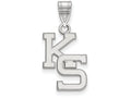 14k White Gold Logoart Kansas State University Medium Pendant
