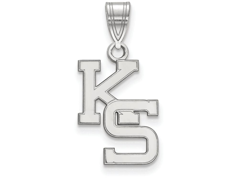 14k White Gold Logoart Kansas State University Medium Pendant