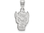 14k White Gold Logoart North Carolina State University Medium Pendant