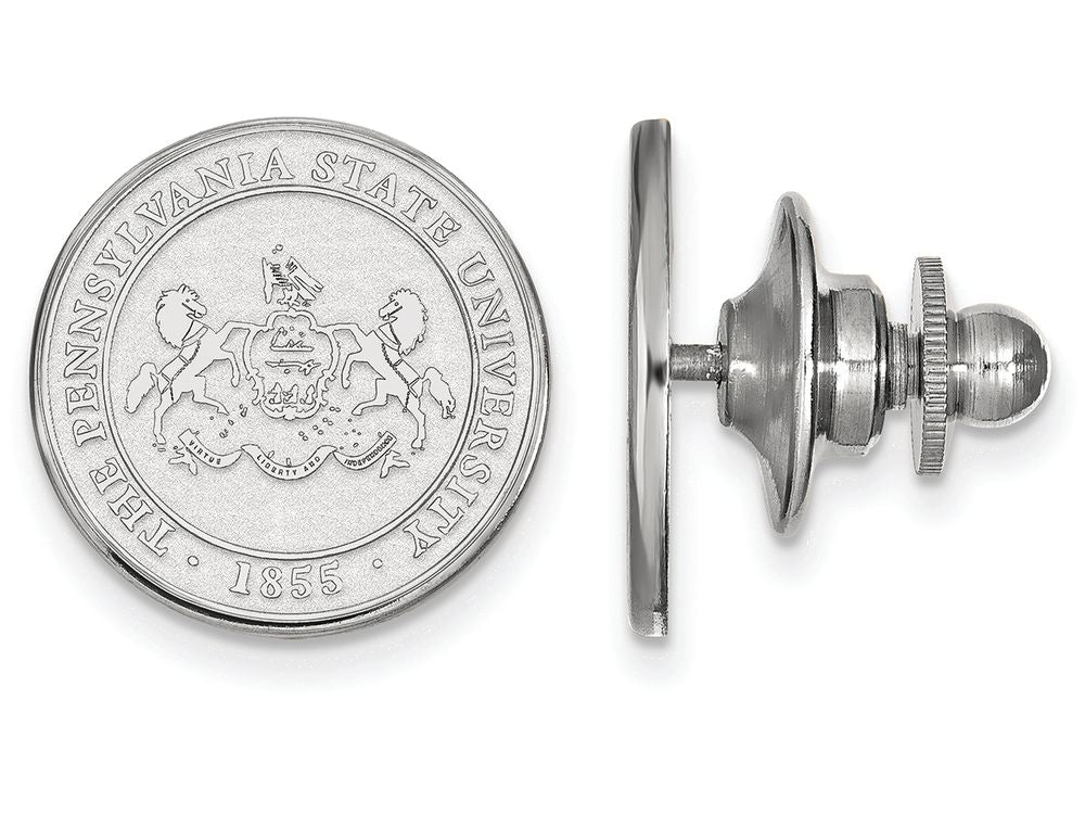 14k White Gold Logoart Penn State University Crest Lapel Pin