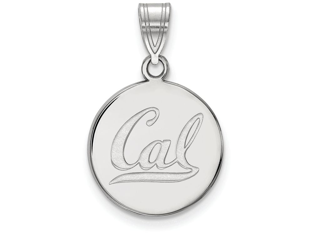 14k White Gold Logoart University Of California Berkeley Medium Disc Pendant