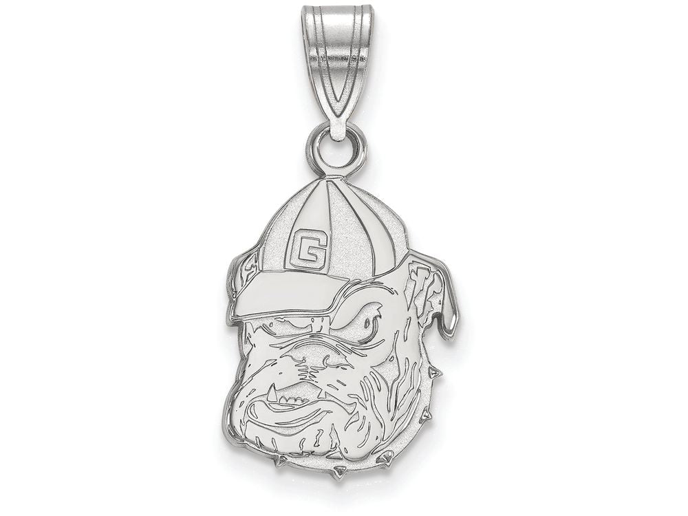14k White Gold Logoart University Of Georgia Medium Pendant
