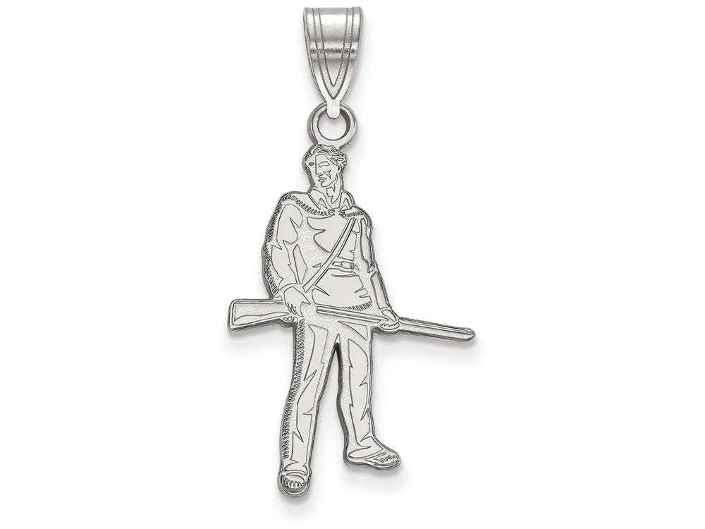 14k White Gold Logoart West Virginia University Medium Pendant