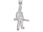 14k White Gold Logoart West Virginia University Medium Pendant
