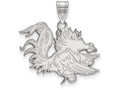 14k White Gold Logoart University Of South Carolina Large Pendant
