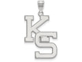 14k White Gold Logoart Kansas State University Extra Large  Pendant