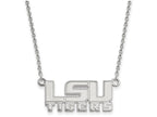14k White Gold Logoart Louisiana State University Small Pendant Necklace