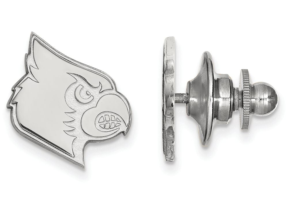 14k White Gold Logoart University Of Louisville Lapel Pin