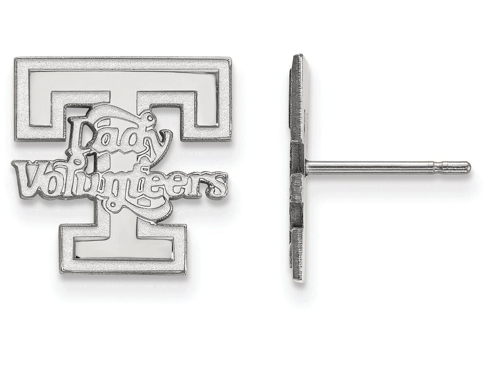 14k White Gold Logoart University Of Tennessee Small Post Earrings
