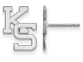 14k White Gold Logoart Kansas State University Small Post Earrings