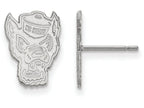 14k White Gold Logoart North Carolina State University Small Post Earrings