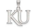 14k White Gold Logoart University Of Kansas Small Pendant