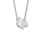 14k White Gold Logoart University Of Louisville Large Pendant Necklace