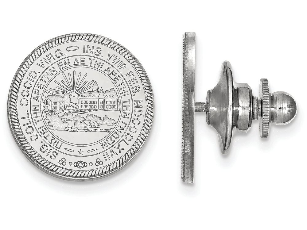 14k White Gold Logoart West Virginia University Crest Lapel Pin