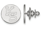 14k White Gold Logoart Kansas State University Lapel Pin