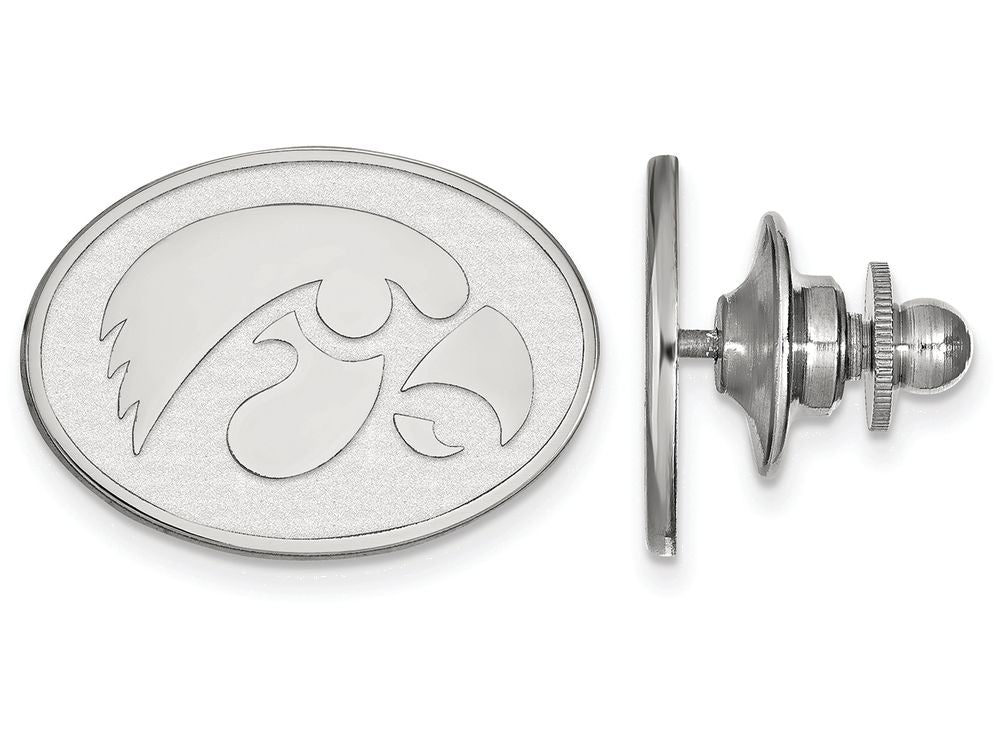 14k White Gold Logoart University Of Iowa Lapel Pin