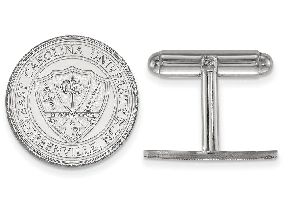 14k White Gold Logoart East Carolina University Crest Lapel Pin