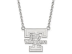14k White Gold Logoart University Of Tennessee Large Pendant Necklace