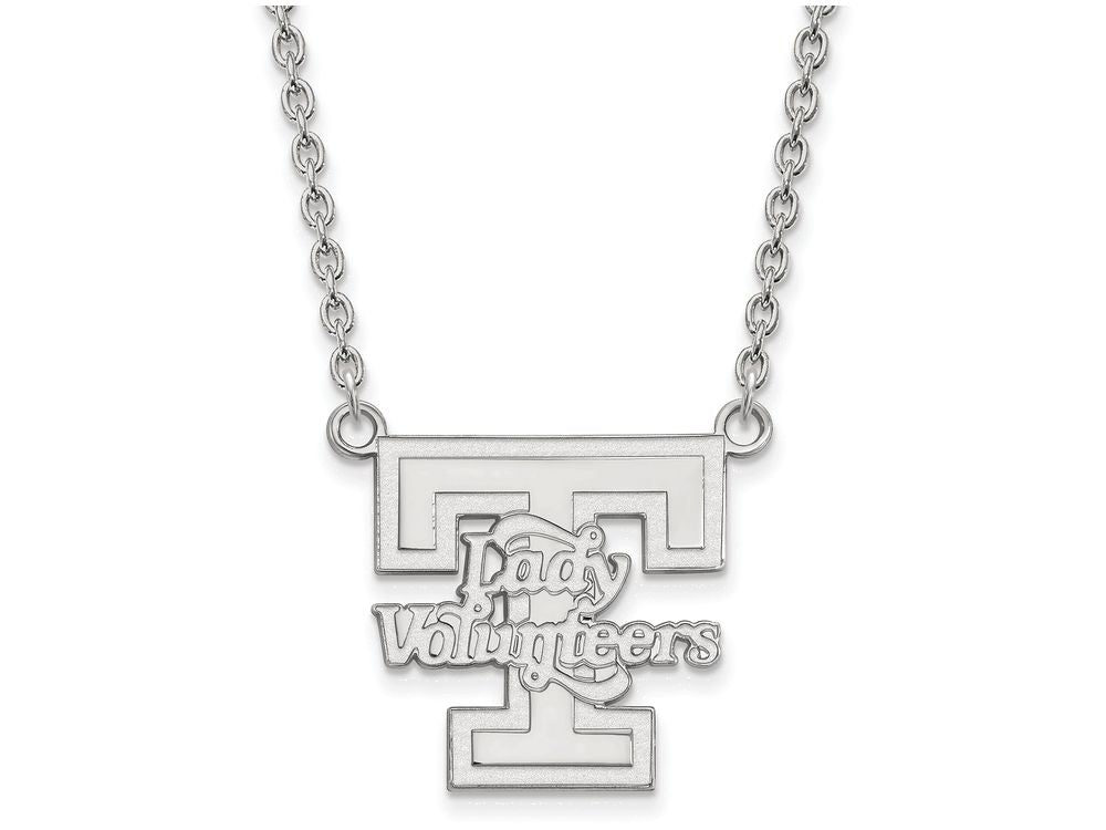 14k White Gold Logoart University Of Tennessee Large Pendant Necklace