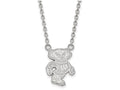 14k White Gold Logoart University Of Wisconsin Large Pendant Necklace