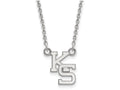 14k White Gold Logoart Kansas State University Small Pendant Necklace