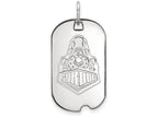 14k White Gold Logoart Purdue Small Dog Tag Pendant Necklace