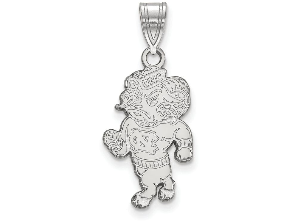 14k White Gold Logoart University Of North Carolina Large Pendant