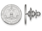 14k White Gold Logoart Georgia Institute Of Technology Crest Lapel Pin