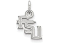 14k White Gold Logoart Florida State University Extra Small Pendant