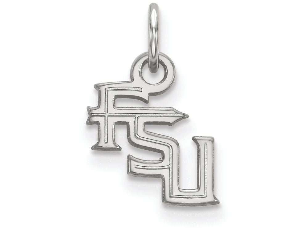 14k White Gold Logoart Florida State University Extra Small Pendant