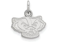 14k White Gold Logoart University Of Wisconsin Extra Small Pendant
