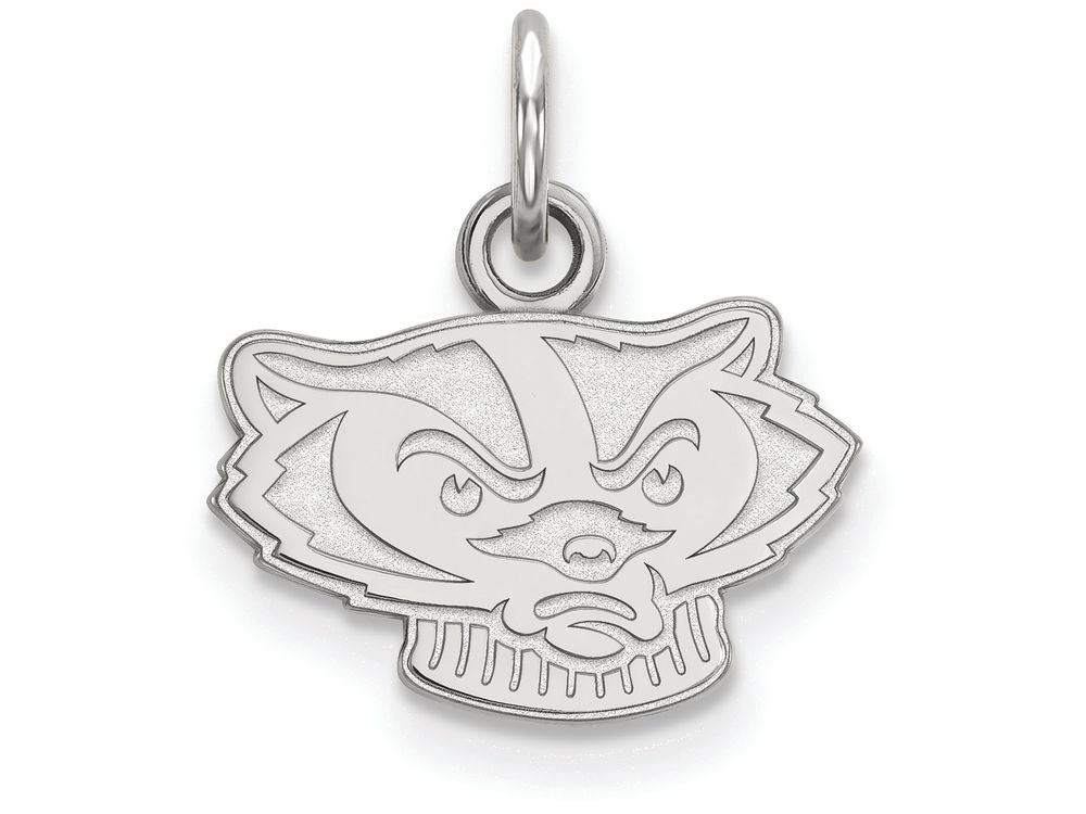 14k White Gold Logoart University Of Wisconsin Extra Small Pendant