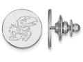14k White Gold Logoart University Of Kansas Lapel Pin