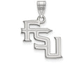 14k White Gold Logoart Florida State University Medium Pendant